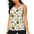 thumbnail image 2 of Uemuo Honey Pattern Workout Tank Tops for Women Breathable Moisture-wicking tank top Sleeveless Running Loose Fit Yoga Tops Active Shirts Sports Gym Exercise, 2 of 9