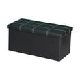 thumbnail image 3 of DOLITY Foldable Storage Boxes Seat Storage Bins Storage Ottoman Foot Rest Stool Ottoman Black, 3 of 9