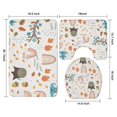 thumbnail image 3 of White Boho Bohemia Rainbow Autumn Leaves Trees Pattern Bathroom Rugs Sets 3 Piece,Toilet Cover Set,Absorbent Non Slip Bathroom Mats Sets with U-Shaped Contour Rug Toilet Rug Set, 3 of 5