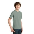 thumbnail image 4 of Port & Co Teen Unisex Regular Plain Short Sleeves T-Shirt Stonewshd Grn Small, 4 of 6