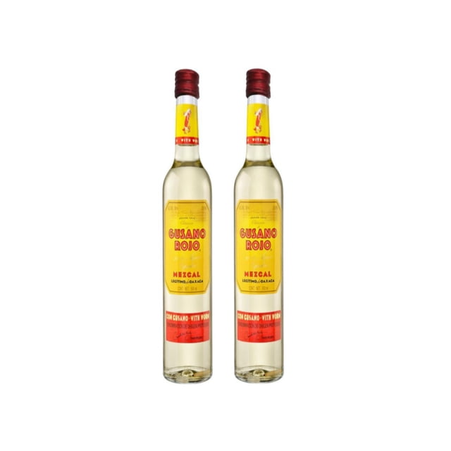 Pack de 2 Mezcal Gusano Rojo Clasico Joven 500 ml