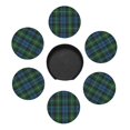 thumbnail image 3 of Posavasos de cuero de 6 piezas, posavasos de tartán de la familia del clan Lyon para bebidas, posavasos para tazas, regalo de inauguración de la casa, ideal para la decoración del hogar, 3 of 7