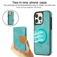 thumbnail image 5 of Nalacover for iPhone 13 Magnetic 2 in 1 Detachable Leather Wallet Case, Compatible with MagSafe Wireless Charging,Shockproof Credit Card Slots Kickstand Phone Case for iPhone 13,Green, 5 of 8
