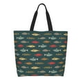 thumbnail image 1 of Gaeub Sacs à Poissons d'Eau Douce pour Femmes, Sac Grande Capacité Réutilisable pour Courses avec Poches Intérieures, 1 of 8