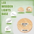 thumbnail image 3 of 10 Pcs Bases d'Affichage LED en Bois Rondes Bases Éclairées pour Art en Verre Support d'Affichage LED, 3 of 5