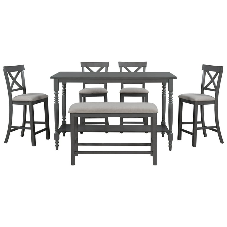 Earl grey 6 piece online counter height dining set