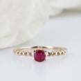 thumbnail image 5 of HeartsAndYou 0.5ct Natural Round Pink Ruby Ring Wire Mesh Band Solitaire 14k SOLID Rose Gold, 5 of 9