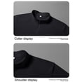 thumbnail image 5 of SAWOBUUN Men's Short Sleeve Quarter Zip Athletic Shirt Quick Dry Breathable Mock Neck Texture Top Lightweight Running Gym Tee, 5 of 7