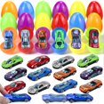 thumbnail image 1 of Huevos de Pascua Letapapa con coches fundidos a presión para niños y niños, paquete de 12, 1 of 7