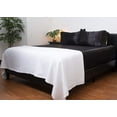 thumbnail image 2 of Luxury Satin 100 Percent Polyester Solid Sheet Set, Full, Black, 2 of 4