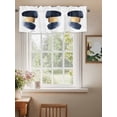 thumbnail image 2 of Navy Blue Yellow Art Curtain Valances for Windows, Geometric Modern Abstract Art Kitchen Valance Window Treatment, Light Filtering Block Curtains for Bathroom/Bedroom/Living Room 42'' x 12'', 2 of 9