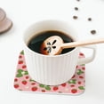thumbnail image 6 of Kdxio Strawberries Funny Coasters,4 Pcs Leather Coasters,Housewarming Gifts,Protect Furniture from Water Marks Scratch and Damage, 6 of 8