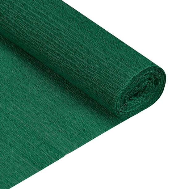 Rollos de papel crepé Uxcell Decoración de papel crepé 7.5 pies de largo 20" de ancho verde