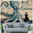 thumbnail image 4 of BCIIG Octopus Lighthouse Beach Harbor Tapestry Wall Hanging Unique Style for Home Wall Decor Art Living Room Bedroom Dorm 40x30inch, 4 of 6