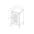 thumbnail image 2 of Pemberly Row 15"W Metal Mesh 1-Door Nightstand in White Finish, 2 of 7