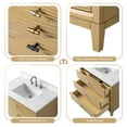 thumbnail image 6 of Vanity Art 36" Bathroom Vanity with Sink and Engineered Marble Top, Freestanding Storage Cabinet with 3 Drawers, 6 of 7