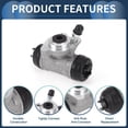 thumbnail image 4 of Unique Bargains Rear Left Brake Wheel Cylinder No.4757052011 Drum Brake Cylinder for Toyota Echo 2000-2005 Aluminum Alloy Black,Silver Tone 1 Pcs, 4 of 7