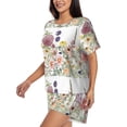 thumbnail image 2 of Lsque Autumn Garden Women's Short-Sleeved Pajama Set - 2 Piece Soft and Lightweight Sleepwear Set-Large, 2 of 9