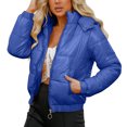 thumbnail image 3 of Vedolay Women's Coat Winter Warm Lined Thick Hooded Jacket Outwear Overcoat Blue,S, 3 of 5