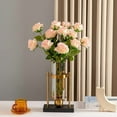 thumbnail image 5 of Hawesome 12PCS Artificial Silk Flowers Realistic Roses Bouquet Long Stem for Home Wedding Decoration Party A-Red -1, 5 of 10