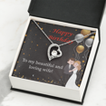 thumbnail image 4 of To My Wife Beautiful and Loving Wife Birthday Message Forever Necklace w Message Card, 4 of 8