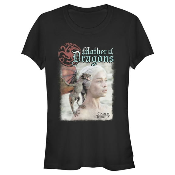 Junior's Game of Thrones Daenerys Mother of Dragons  Graphic Tee Black 2X Large