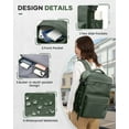 thumbnail image 5 of Large Vacuum Travel Backpack with Pump for Women,Airback Personal Item Carry on Backpacks Flight Approved 18x14x8 inches for Men,Laptop Waterproof Work Compression bags Casual Daypack,Brown Green, 5 of 9