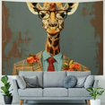 thumbnail image 4 of Orinice Giraffe Glasses Suit Tapestry Wall Hanging Unique Style Graphic Tapestries Home Wall Decor Art for Living Room Bedroom Apartment Farmhouse Dorm 40x30inch, 4 of 6