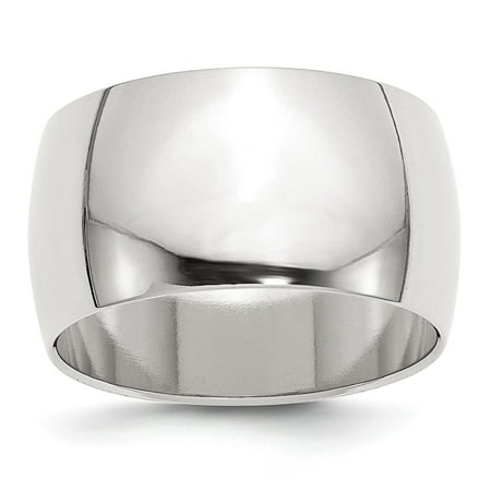 12 Mm Round Ring - 925 Sterling Silver 12mm Half Round Wedding Band Ring