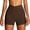Brown, variant on Kcolen Running Shorts With Spandex,Biker Shorts Women Solid Color Stretch Lightweight Daily Casual High Waist Slim Fit Shorts