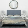 thumbnail image 2 of Designart 'Rock Teal Panel I' Geometric Duvet Cover Set, 2 of 4