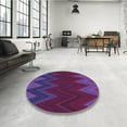 thumbnail image 4 of Ahgly Company Machine Washable Indoor Rectangle Transitional Clematis Violet Purple Area Rugs, 2' x 4', 4 of 7