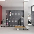 thumbnail image 5 of KAER Metal Locker, Lockers for Employees, 66" Storage Locker with Mirror & Hooks, Storage Cabinet with Doors and Shelves for Gym, Office, School, Home, 5 of 9