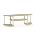 thumbnail image 1 of Furinno 11058 Turn-S-Tube Wide TV Entertainment Center, Cream Marble/White, 1 of 4