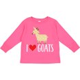 thumbnail image 3 of Inktastic Goat Cute I Love Goats Farm Animal Boys or Girls Long Sleeve Toddler T-Shirt, 3 of 5