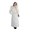 thumbnail image 4 of Chaqueta de algodón para mujer, ajustada, hasta la rodilla, gruesa, de algodón, para invierno, 4 of 6