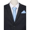 thumbnail image 5 of INSPIRE CHIC Men's Necktie Sets Polka Dot Ties with Matching Pocket Square Tie for Wedding Business Dark Pastel Blue, 5 of 5
