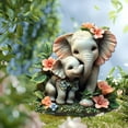 thumbnail image 6 of PATLOLLAV Yard Sign, Mother's Day Elephants Mother And Child Together 2D Acrylic Courtyard Decoration Outdoor Potted Plants Ground Insertion, 6 of 8