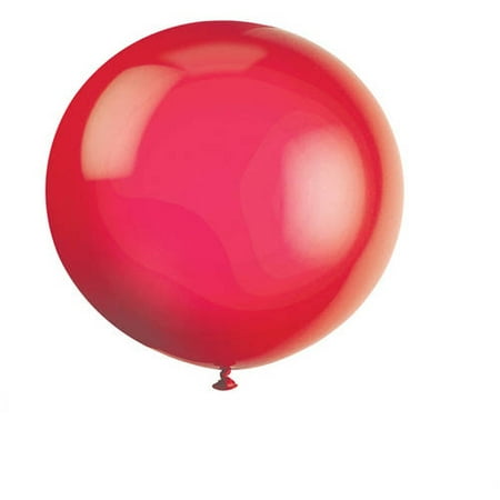 Latex Round Giant Balloons, 36 in, Scarlet Red, 6ct