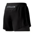 thumbnail image 2 of Beach Shorts â Menâs Drawstring Quick Men's Casual Shorts Breathable Comfortable Double Layer Drawstring Elastic Waist Summer Loose Fit Outdoor Athletic Lightweight, 2 of 4