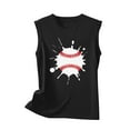 thumbnail image 4 of Wycnly Summer Saving Tank Top for Women Tank Tops Basic Fit Breathable Comfy Tank Shirts 2024 Casual Baseball Print Sleeveless Tee Tops Girls Sleeveless Shirt, 4 of 4