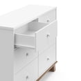 thumbnail image 5 of Stork Craft USA 6-Drawer Engineered Wood Double Dresser in White/Driftwood, 5 of 7