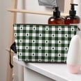 thumbnail image 5 of Picia Green White Christmas Tree Lumberjack Plaid Printed Leather Travel Toiletry Bag,Cosmetic Organizer, Makeup Travel Bag, Durable Travel Pouch, Compact Toiletry Bag, Travel Accessories, 5 of 6
