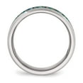thumbnail image 2 of Stainless Steel Polished with Blue Imitiation Opal 8mm Men's Ring, 2 of 7