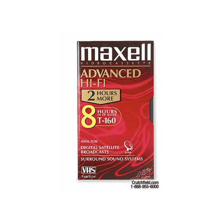 MAXELL T-160XLHF VHS Tape (Package of 1)