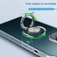 thumbnail image 3 of Magnetic Ring Holder Phone Case for iphone 7 8 X XS 11 12 13 14 15 Pro Plus Max Clear Case Transparent Silicone Soft Cover Thin, 3 of 4