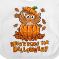 thumbnail image 4 of Inktastic Whoo's ready for Halloween?- cute owl in a pumpkin Boys or Girls Baby Bib, 4 of 4
