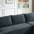 thumbnail image 6 of Miniyam L-Shaped Sectional Sofa with 3 Pillows, No Assembly Required, Modular Couches Sleeper for Living Room, Bedroom, Apartment, Dark Grey (Right Facing Chaise), 6 of 12