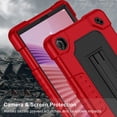 thumbnail image 5 of FIEWESEY Tablet Case for Lenovo Tab One (TB305FU) 8.7 inch Heavy Duty Shockproof Protection Cover with Shoulder Strap Kickstand for Lenovo Tab K9 8.7 inch 2025 (Model: TB305FU) / Tab One (RedBlack), 5 of 8