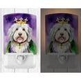 thumbnail image 2 of Old English Sheepdog King of Mardi Gras Ceramic Night Light 4 in x 6 in, 2 of 3
